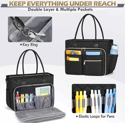 Quilted Work Nurse Tote Large Capacity