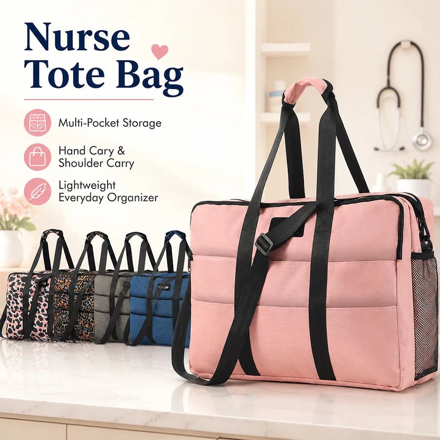 Nurse Shift Tote Bag Multi-Pocket