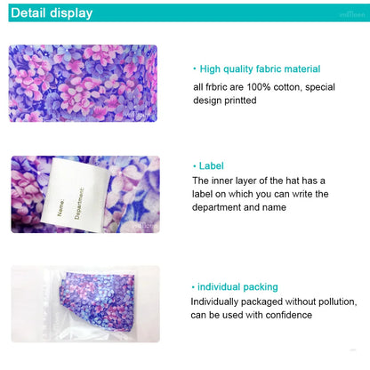 Breathable Nursing Scrubs Caps