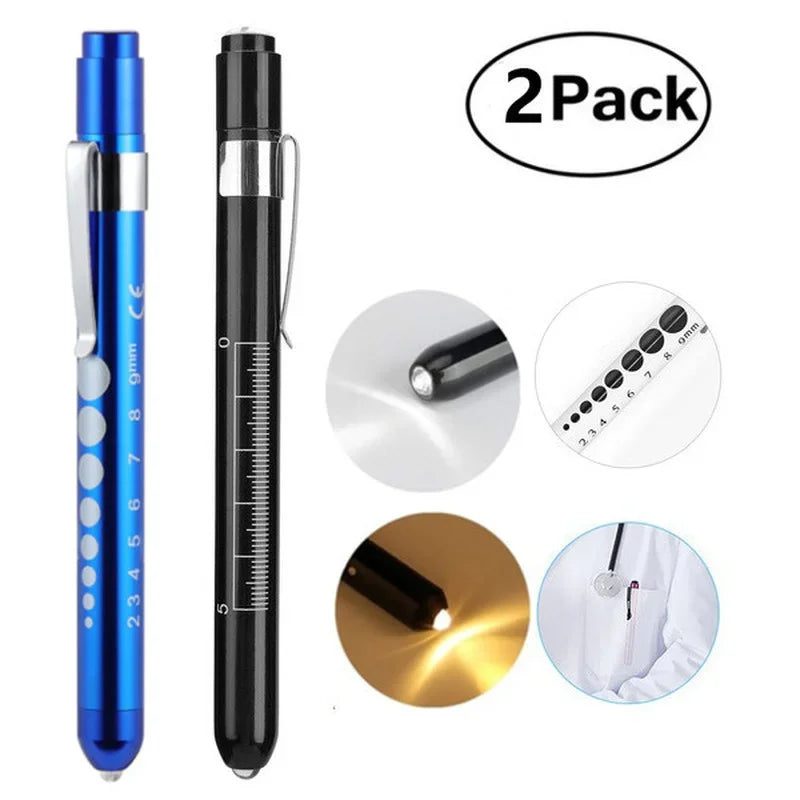 LED Nurse Penlight with Pupil Gauge
