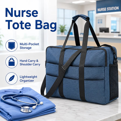 Nurse Shift Tote Bag Multi-Pocket