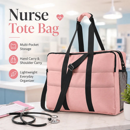 Nurse Shift Tote Bag Multi-Pocket
