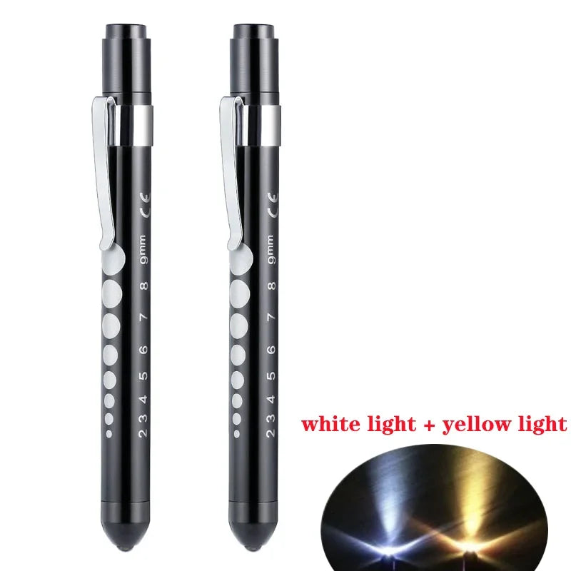 LED Nurse Penlight with Pupil Gauge