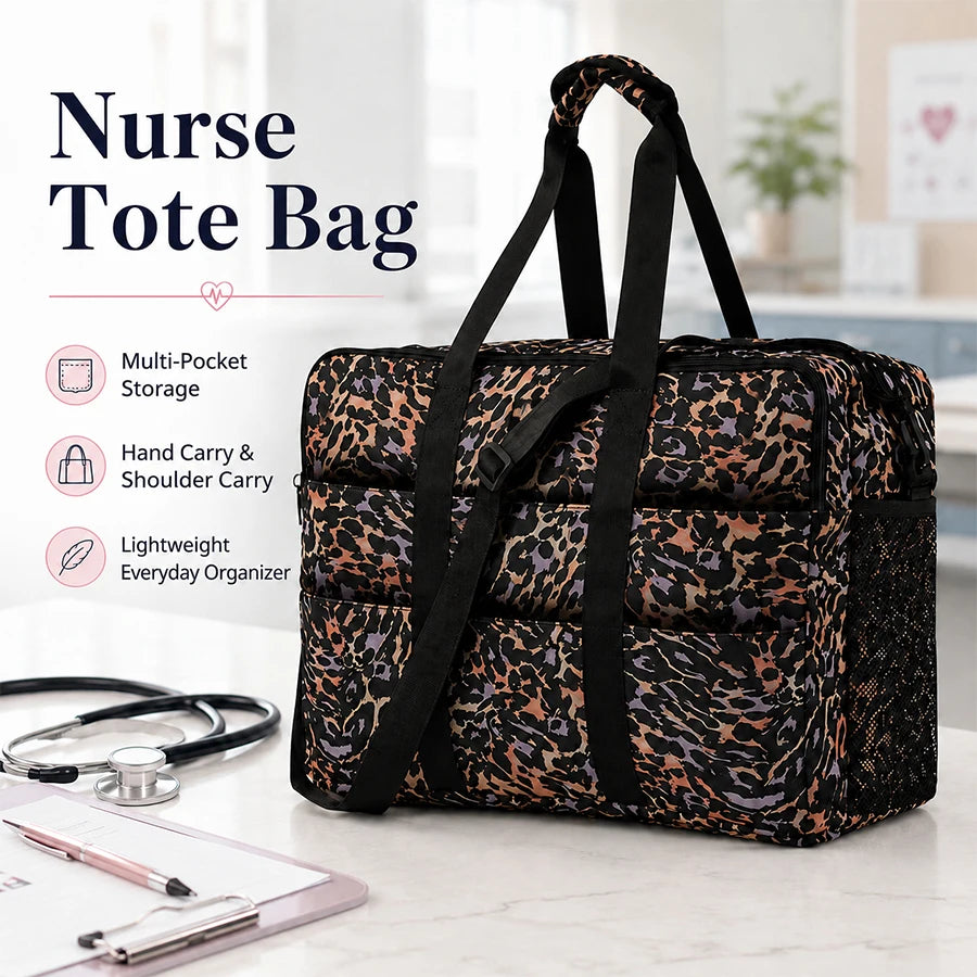 Nurse Shift Tote Bag Multi-Pocket