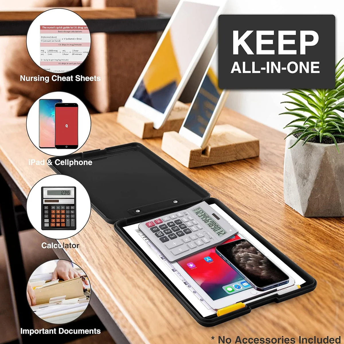 Clipboard with Storage & Lock