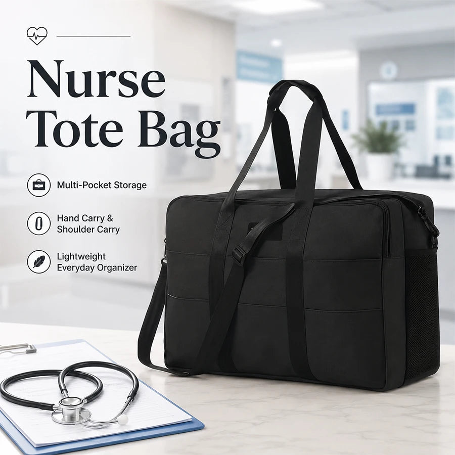 Nurse Shift Tote Bag Multi-Pocket