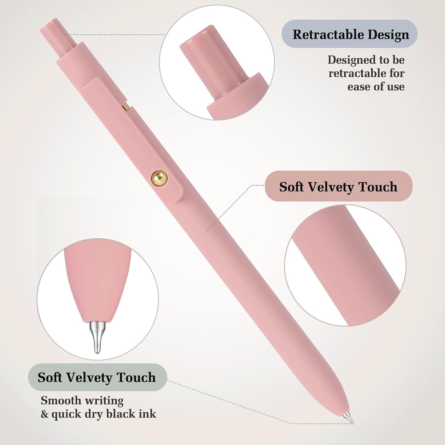 Aesthetic Gel Pen Set - Black Ink