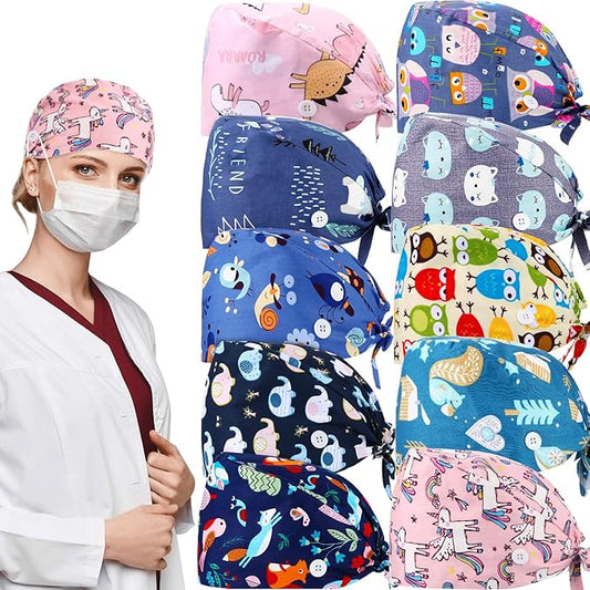 Scrub Caps Nurse Surgical Caps Animal Style